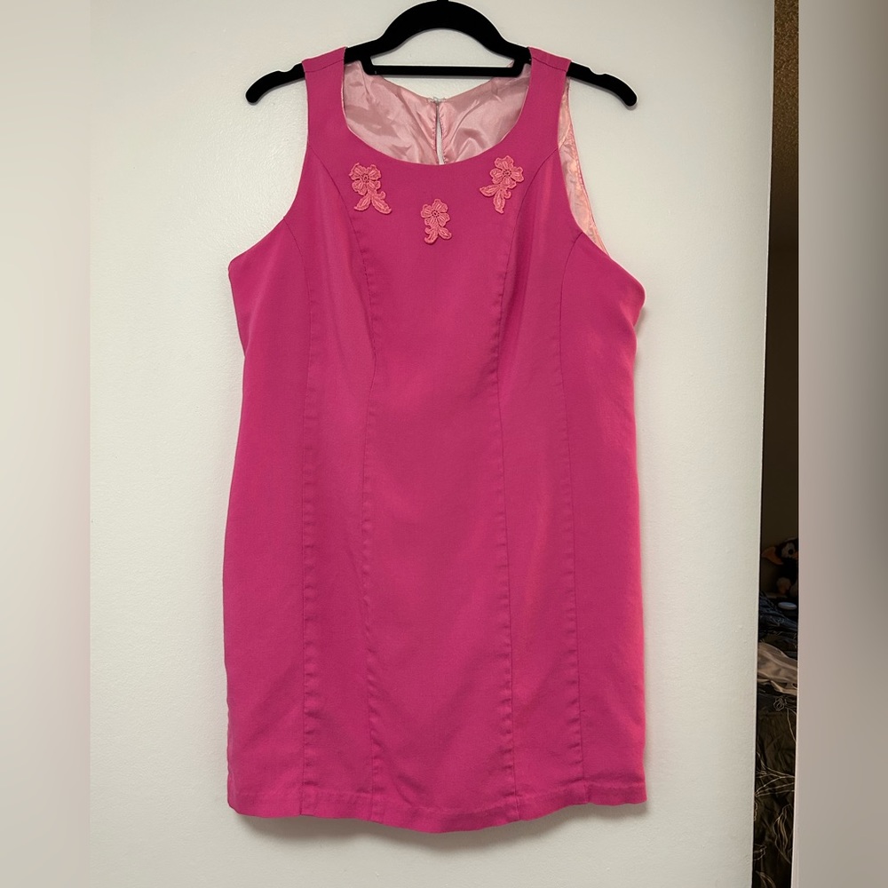 60s hot pink mini dress
